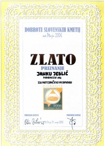 Priznanje: Dobrote slovenskih kmetij 2006