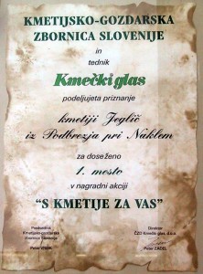 Priznanje: S kmetije za Vas